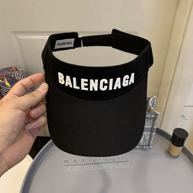 Balenciaga新品女士帽子 巴黎世家新款彩色純棉立體logo空頂帽遮陽帽  mm1665